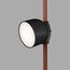 Denkirs DK5642-BK Поворотный светильник для трека-ремня Belty Smart, серия Spot, со светодиодом, D100*H107мм, 48V DC, 12W, RA90, 120°, 3000-5700K, IP20, черный, алюминий