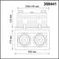 NOVOTECH 358441 SPOT NT20 288 бел/черн Встраиваемый карданный светильник IP20 LED 4000К 2*24W 100-265V GESSO, изображение 2