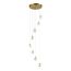 ST LUCE SL6114.203.08 Светильник подвесной ST-Luce Золотистый/Прозрачный LED 8*3W 3000K