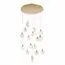 ST LUCE SL6104.203.16 Светильник подвесной ST-Luce Золотистый/Прозрачный,С пузырьками воздуха LED 16*3W 3000