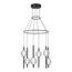 ST LUCE SL6120.403.06 Светильник подвесной ST-Luce Черный/Прозрачное кракелированное стекло LED 6*8,5W 3000K