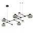ST LUCE SL6005.403.08 Светильник подвесной ST-Luce Черный/Дымчатый, Прозрачный LED 8*3W 3000K